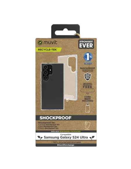 Funda muvit shockproof 2m para samsung galaxy s24 ultra transparente