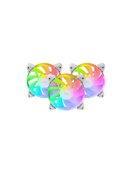 Ventilador mars gaming mf - 3ar argb 3x 120mm blanco