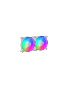 Pack 2 Ventiladores Mars Gaming MFDUOW/ 12cm/ FRGB/ Blancos
