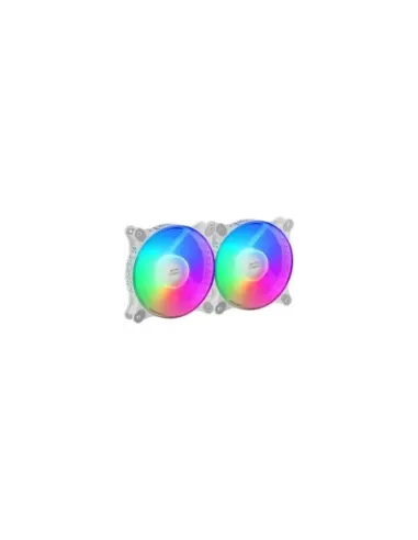 Pack 2 Ventiladores Mars Gaming MFDUOW/ 12cm/ FRGB/ Blancos