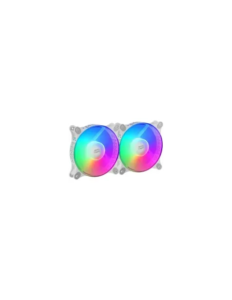Pack 2 Ventiladores Mars Gaming MFDUOW/ 12cm/ FRGB/ Blancos