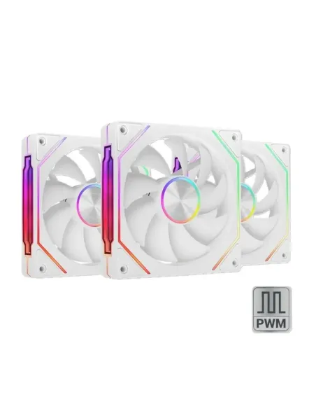 Ventilador mars gaming mf - linkfinity argb 3x 120mm blanco