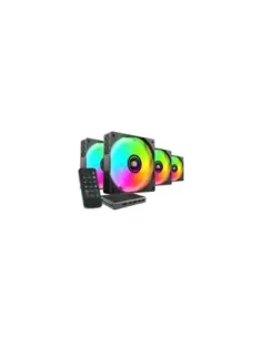 Pack 4 Ventiladores Mars Gaming MF-SI4KIT/ 12cm + HUB + Mando a Distancia/ ARGB