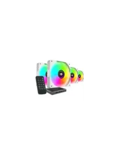 Pack 4 Ventiladores Mars Gaming MF-SI4KIT/ 12cm + HUB + Mando a Distancia/ ARGB/ Blancos