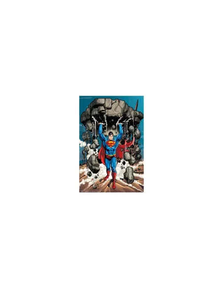 Puzzle 3d lenticular dc comics superman levantando escombros 300 piezas
