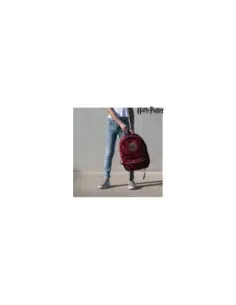 Mochila casual terciopelo cerdá harry potter anden 9 3 - 4 burdeos 40 cm