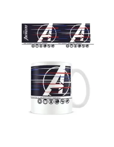 Taza de desayuno pyramid marvel avengers los vengadores logo