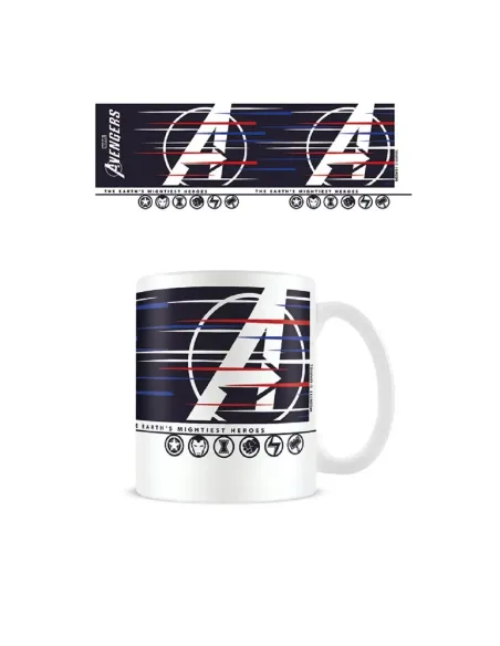 Taza de desayuno pyramid marvel avengers los vengadores logo