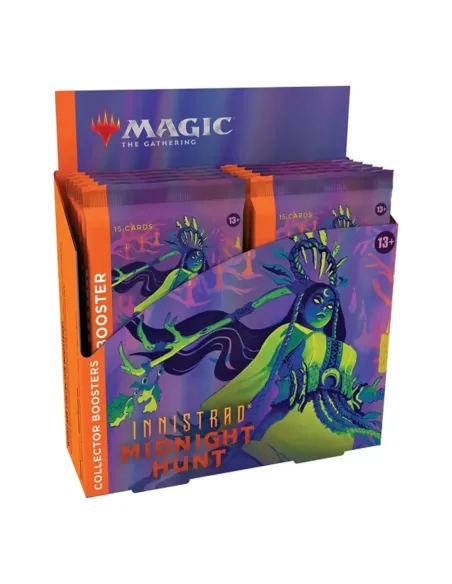 Juego de cartas collector booster wizards of the coast magic the gathering midnight hunt 12 sobres ingles