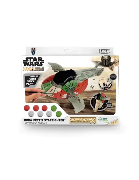 Replica madera para pintar woodwork star wars bobba fett slave 1