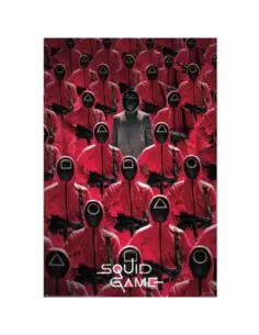 Poster el juego del calamar miembros de la organizacion & jefe