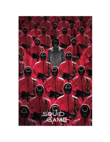 Poster el juego del calamar miembros de la organizacion & jefe