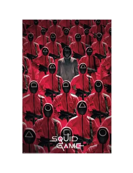 Poster el juego del calamar miembros de la organizacion & jefe