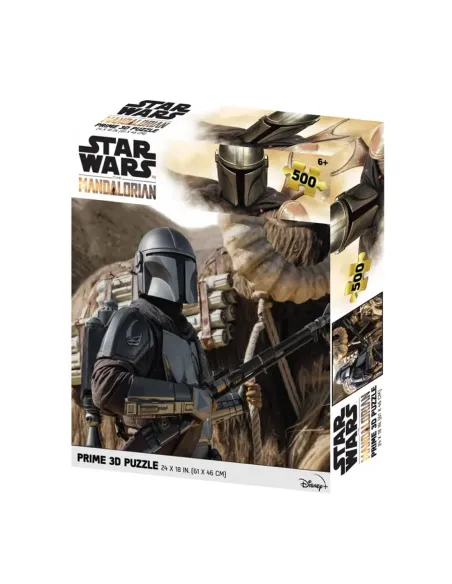 Puzle lenticular prime 3d 500 piezas the mandalorian el mandaloriano 500 piezas