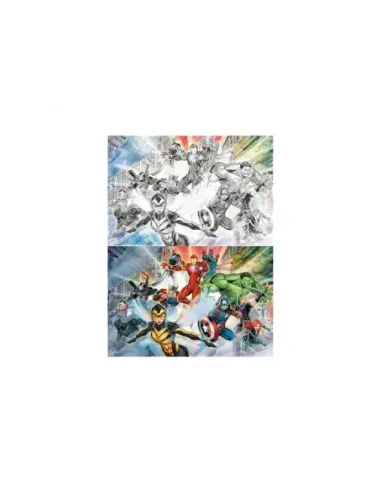 Puzzle para rascar prime 3d marvel collage de personajes 150 piezas