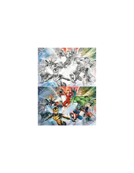 Puzzle para rascar prime 3d marvel collage de personajes 150 piezas