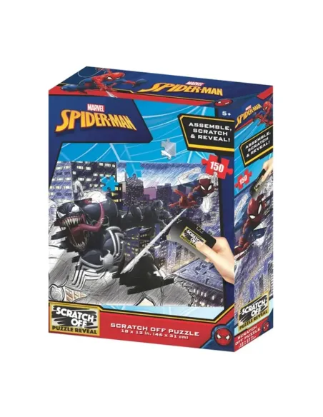 Puzzle para rascar prime 3d marvel spiderman vs venom 150 piezas