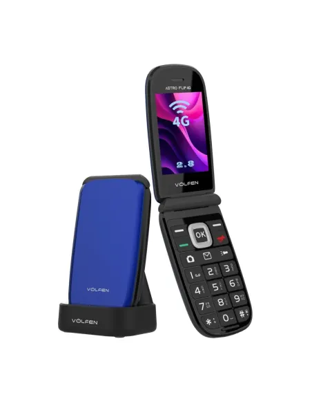 Telefono movil volfen astro flip 4g azul