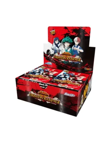 Juego de cartas my hero academia booster pack crimson rampage 24 unidades