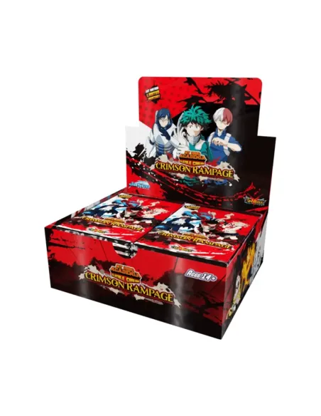 Juego de cartas my hero academia booster pack crimson rampage 24 unidades