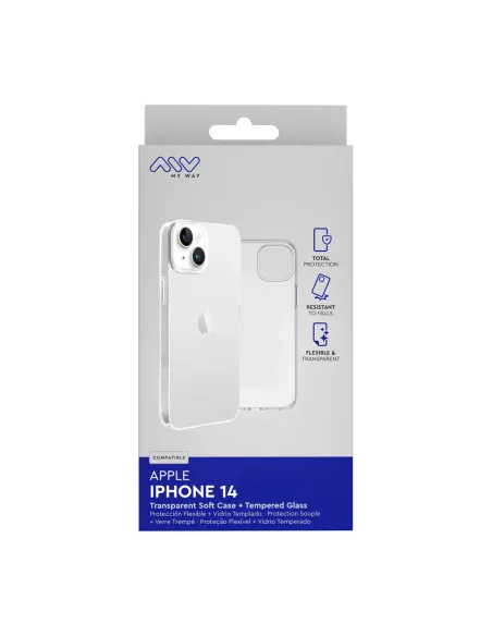 Carcasa myway para apple iphone 14 transparente