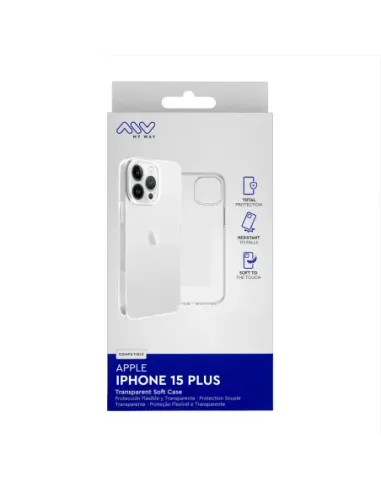 Carcasa myway para apple iphone 15 plus transparente