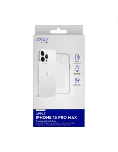 Carcasa myway para apple iphone 15 pro max transparente