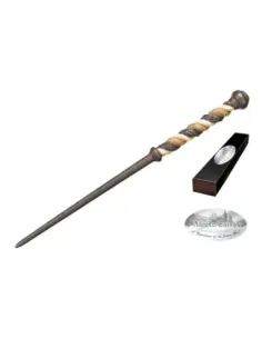 Replica the noble collection harry potter alecto carrow varita con caja y placa de identificacion