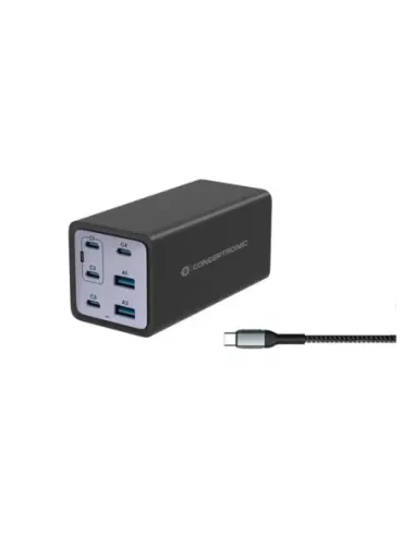 Cargador conceptronic ozul06be 200w + cable usb tipo c