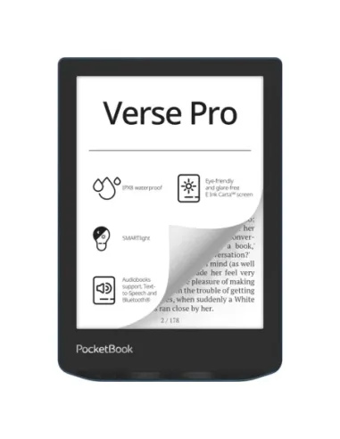 Libro electronico ebook pocketbook verse pro ereader 6 pulgadas 16 gb azul - azure