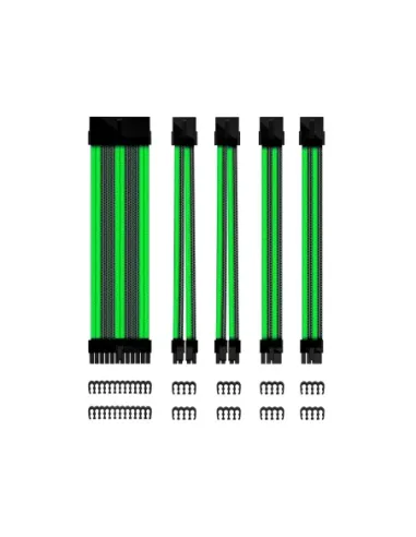 Kit de extension phoenix cables fuente de alimentacion 30cm 24 pines - 4 + 4 pines - 6 + 2 pines negro y verde