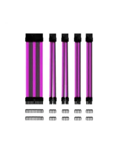 Kit de extension phoenix cables fuente de alimentacion 30cm 24 pines - 4 + 4 pines - 6 + 2 pines negro y morado