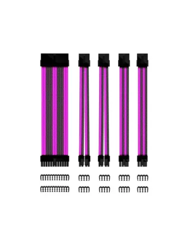 Kit de extension phoenix cables fuente de alimentacion 30cm 24 pines - 4 + 4 pines - 6 + 2 pines negro y morado