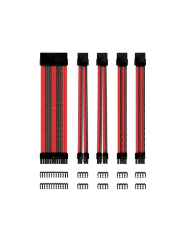 Kit de extension phoenix cables fuente de alimentacion 30cm 24 pines - 4 + 4 pines - 6 + 2 pines negro y rojo