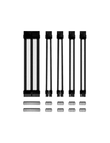 Kit de extension phoenix cables fuente de alimentacion 30cm 24 pines - 4 + 4 pines - 6 + 2 pines blanco y negro