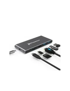 Docking caja externa phoenix para disco m.2 con hub usb tipo c 6 en 1