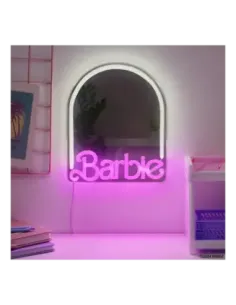 Espejo de neón led de montaje en pared barbie