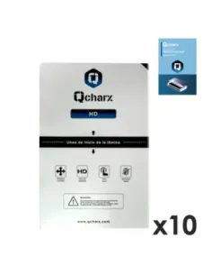 Laminas de proteccion frontales para tablet qcharx hidrogel hd  qx1 10 unidades