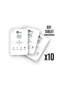 Laminas de proteccion frontales qcharx tablet mate qx1 10 unidades
