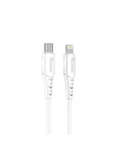 Cable qcharx sofia tipo c  a lightning 3a 20w - 1 m - pvc blanco