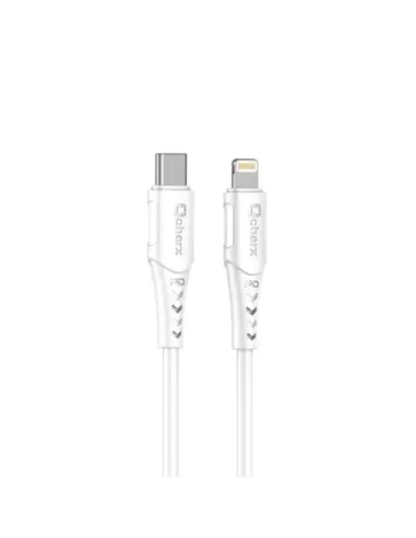 Cable qcharx sofia tipo c  a lightning 3a 20w - 1 m - pvc blanco
