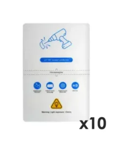 Laminas de fijacion qcharx hidrogel hd hibrida mediante ultravioleta uv pack 10 ud para qx1