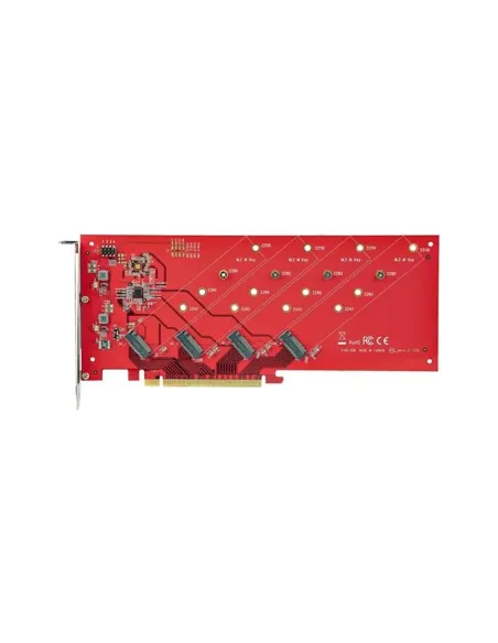 Tarjeta de interfaz startech quad - m2 - pcie - card - b