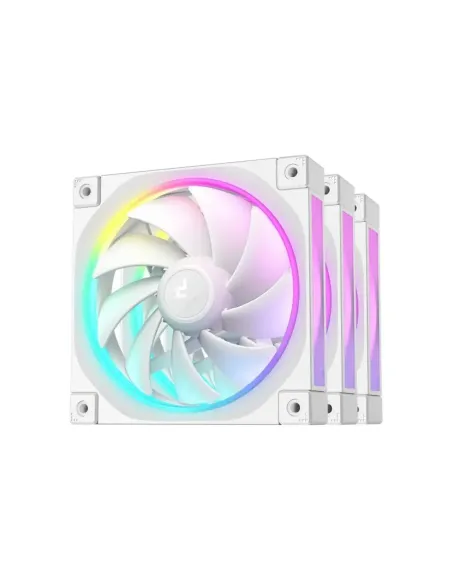 Ventilador caja deepcool r - fl12 - whapn3 - g argb 3x 120mm blanco