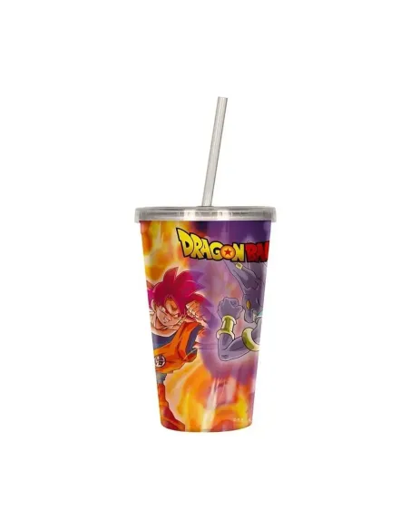 Vaso lenticular 3d dragon ball super battle of gods