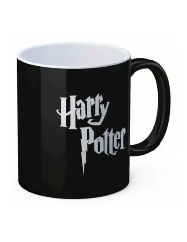 Taza sd toys harry potter logo ceramica negra
