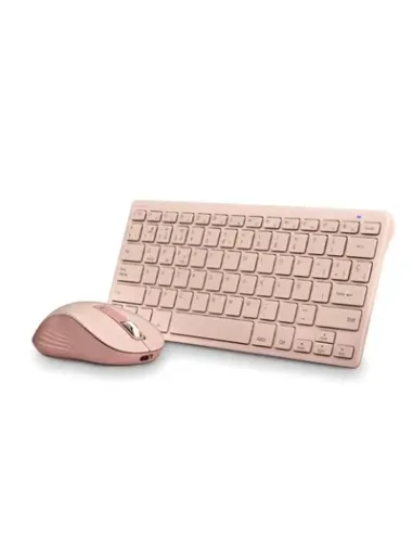 Kit teclado + mouse raton ngs fantasy kit rosa wireless inalambrico