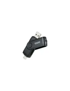 Lector de Tarjetas Externo TooQ TQR-3003B/ USB 2.0 y USB Tipo-C