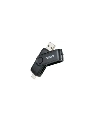 Lector de Tarjetas Externo TooQ TQR-3003B/ USB 2.0 y USB Tipo-C