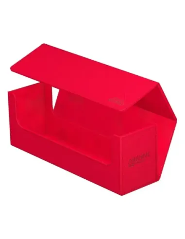 Caja de almacenamiento cartas ultimate guard arkhive 400+ xenoskin monocolor rojo